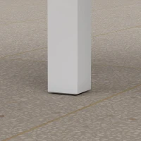 HOMCOM 5-delige eetkamerset voor 4 personen, landelijke eettafel en stoelen van massief hout, naturel/wit(m-13)