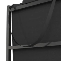 Outsunny Brandhoutrek 47,5 x 33 x 44 cm, verhoogd haardhoutrek met canvas draagtas, tot 50 kg, binnen en buiten(m-13)