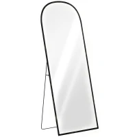 HOMCOM 165cm Aluminium Frame Standing Mirror - Black(m-1)
