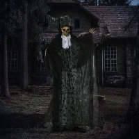 Outsunny Halloweendecoratie spookbruidegom met speciale effecten en geluidsfunctie 110 cm x 18 cm x 183 cm(m-2)