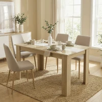 HOMCOM Table à manger table de cuisine design moderne avec grand plateau 2-4 personnes en bois dim. 120L x 69l x 75H cm(m-8)