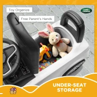 AIYAPLAY Land Rover Licensed Toddler Ride on Car with Horn, Engine Sounds, Under-Seat Storage, for 18-36 Months, White(m-7)