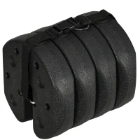 Outsunny Pavillonstandfüße 4er-Set 12 kg Gewichte mit Befestigungsstiften und Transportgurt(m-9)