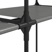 HOMCOM Textiele kledingkast, draagbaar, zonder gereedschap, met 3 kledingroedes en 5 planken, 182 x 43 x 182 cm, zwart(m-12)