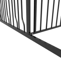 PawHut Hondenscherm Veiligheidshek, Tweezijdige opening, Wandbevestiging met drukknoppen, verstelbaar van 75 tot 145 cm(m-12)