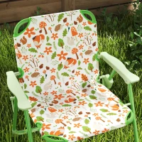 AIYAPLAY Ensemble salon de jardin extérieur enfant 4 pièces, motif éléphant et girafe, parasol réglable Ø 100 cm, chaise pliable(m-8)