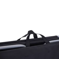 Outsunny Opvouwbare ligstoel met verstelbare rugleuning, roestvrij metalen frame, 187 x 55 x 24, zwart(m-7)
