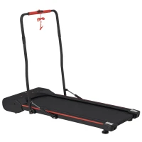 HOMCOM Foldable Walking Machine Treadmill 1-6km/h with LED Display & Remote Control Exercise Fitness for Home Office(m-1)