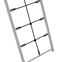 Outsunny Columpio para Niños con Altura Ajustable 2 Sillas Trepador Red de Escalada y Anti-UV 260x185x180 cm Gris y Verde(m-9)