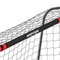 SPORTNOW Voetbaldoel voor tuin 300 x 200 cm, robuust outdoor doel met net, polstering, grondankers en roestwerende coating(m-12)