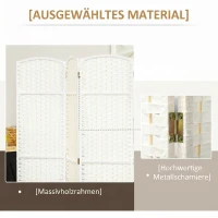 HOMCOM Paravan Decorativ pliabil cu 6 panouri, 240x170 cm, Negru(m-6)