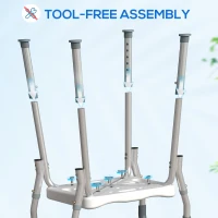 HOMCOM 57-69cm Aluminium Frame Bath Seat(m-7)