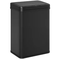 HOMCOM 40L Sensor Bin with Soft-Close Lid, Stainless Steel Automatic Touchless Motion Sensor Kitchen Bin, Black(m-15)