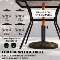 Outsunny 11.5kg Heavy Duty Parasol Base, Umbrella Stand Holder, Parasol Stand for 38mm or 48mm Patio Umbrella Pole, Bronze Tone(m-4)