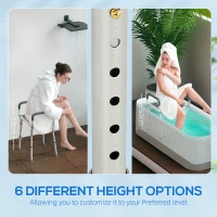 HOMCOM 57-69cm Aluminium Frame Bath Seat(m-4)