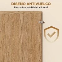 HOMCOM Recibidor de Entrada con Espejo Cajón y Estante Mueble de Recibidor para Pasillo 91,5x27,9x85,5 cm Roble(m-7)