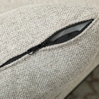 HOMCOM Canapea de 2 Locuri Convertibilă în Pat Clic Clac cu 2 Perne din Material Textil, Maro Deschis(m-9)