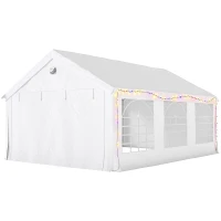Outsunny 6 x 4 m Party Tent, Heavy Duty Gazebo Canopy with Windows, Outdoor Party Wedding Tent with 4 Removable Sidewalls(m-11)
