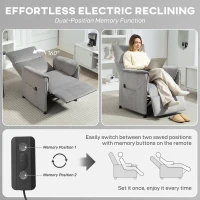 HOMCOM Power Recliner Chair, Reclining Chair with Remote, Pocket Springs, Silent Motor and Side Pockets, Grey(m-5)