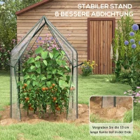 Outsunny Kas Kweekbak Kassen, 90 cm x 90 cm x 145 cm, Transparant + Zwart(m-7)
