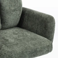HOMCOM Silla de Oficina Ergonómica con Altura Regulable Asiento Ancho Función de Balanceo Verde Oscuro(m-6)