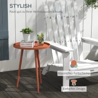 Outsunny Bijzettafel, Salontafel, Tuintafel, Terrastafel voor Tuin, Balkon, Staal, 40 x 40 x 50 cm, Rood(m-4)