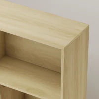 HOMCOM 10-Cube Bookcase, 3-Tier Book Shelf with Solid Wood Legs, 140 cm Modern Bookshelf with Anti-Tip Kit, Oak(m-11)