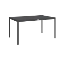 Outsunny Tuintafel Buitentafel, weerbestendig, Aluminium, 145 x 90 x 74 cm, Donkergrijs(m-1)