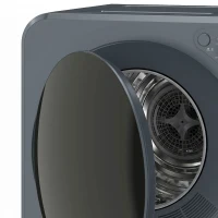 HOMCOM Mini wasdroger 4 kg, 5 programma's, tot 60 ℃, 800/400 W, afvoerdroger met RVS trommel, grijs(m-10)