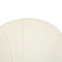 HOMCOM Lot de 2 chaises de salle à manger, chaises de cuisine rembourrées sans accoudoirs, pieds en acier, 52x55x79cm, crème(m-13)