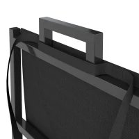 Outsunny Brandhoutrek 47,5 x 33 x 44 cm, verhoogd haardhoutrek met canvas draagtas, tot 50 kg, binnen en buiten(m-12)