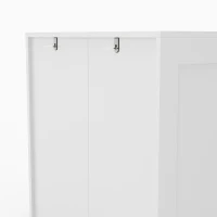 HOMCOM Smalle badkamerkast met 2 laden en verstelbare legplank, 60 x 30 x 108 cm, wit(m-11)