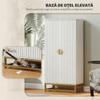 HOMCOM Bufet de Bucătărie 119,5 cm cu 12 Rafturi pe Ușă, Albă(m-8)