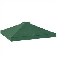 Outsunny Toldo de Pérgola de Recambio 3x3 m Techo de Repuesto para Carpa Plegable de Tela Oxford 210D Protección UV 50+ Verde(m-1)