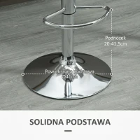 HOMCOM Hokery Zestaw 2 z nowoczesnym wzornictwem do 120 kg (jedno krzesło) Krzesła barowe Białe(m-7)
