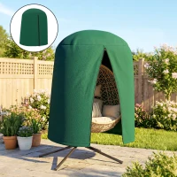 Outsunny 190 x Φ128cm Hanging Egg Chair Furniture Cover - Green(m-10)