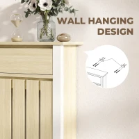 HOMCOM 93 x 88.5cm Rustic-Look Radiator Cover - Oak(m-6)