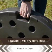 Schermgewicht 4-delig Zonneschermvoet kan worden gevuld met 17 kg water of 25 kg zand(m-5)