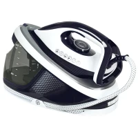 HOMCOM Steam Generator Iron, Energy-Saving, Self-Cleaning, Powerful Vertical Steam, Automatic Shut-Off, Ceramic Non-stick Soleplate, Large 1.5L Detachable Water Tank, 8 Bar, c, Blue(m-1)