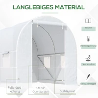 Outsunny tunnelkas kas folie kweekkas plantenkas(m-5)