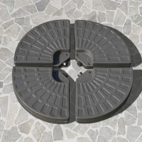 Schermgewicht 4-delig Zonneschermvoet kan worden gevuld met 17 kg water of 25 kg zand(m-2)
