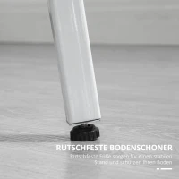 HOMCOM Eettafel, Industriële Stijl, Afgerond Ontwerp, Stabiel tot 60 kg, Ø80 x 76H cm, Natuurlijk Hout/Wit(m-7)