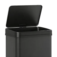 HOMCOM 40L Sensor Bin with Soft-Close Lid, Stainless Steel Automatic Touchless Motion Sensor Kitchen Bin, Black(m-10)
