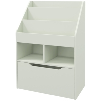 HOMCOM Raft mic pentru copii cu polițe și sertar din MDF, 60x29,9x90cm, verde