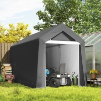 Outsunny 3.6 x 2.1m Portable Outdoor Shed, with Window - Dark Grey(m-10)