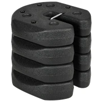 Outsunny Pavillonstandfüße 4er-Set 12 kg Gewichte mit Befestigungsstiften und Transportgurt(m-1)