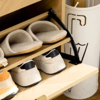 HOMCOM Meuble à chaussures à 2 abattants pour petit entrée salon chambre 70 x 30 x 120 cm(m-9)