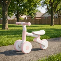 AIYAPLAY Draisienne Bébé 1-2 Ans Pliable, Siège Réglable, Direction Limitée à 135°, Pneus EVA Silencieux, 52x23x36,5cm, Rose(m-2)