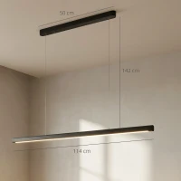 HOMCOM Pendelleuchte mit Fernbedienung und Speicherfunktion, Dimmbar mit einstellbaren Farbtemperaturen(m-3)