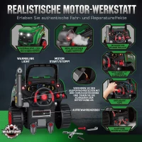 AIYAPLAY Zabawka motoryzacyjna dla dzieci 60-częściowy zestaw do naprawy auta z odłączanymi częściami, światłami, mgłą rozpylaną, dźwiękami, kierownicą(m-5)